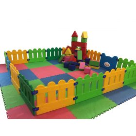 Play Pen - Large (4m x 4m) - Includes 16 walls and 16 soft play mats