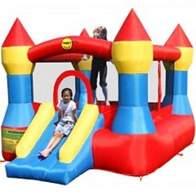Jumping Castle - Medium BLUE (L3.65m x W2.65m x H2.15m) Includes a carry bag, electric blower and 4 ground pegs